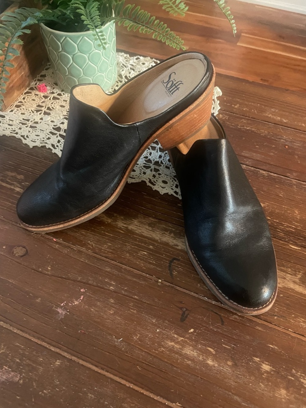 Söfft Ameera leather mule clogs women’s 8.5